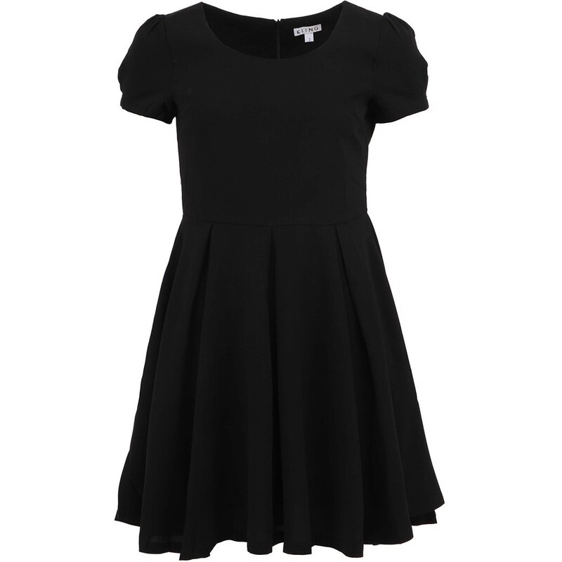 Černé minimalistické šaty s krátkým rukávem Kling Bakewell