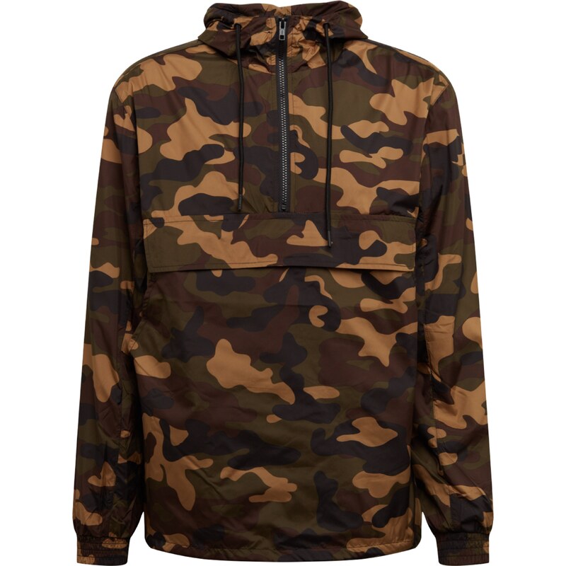 Urban Classics Přechodná bunda hnědá / khaki / olivová / černá