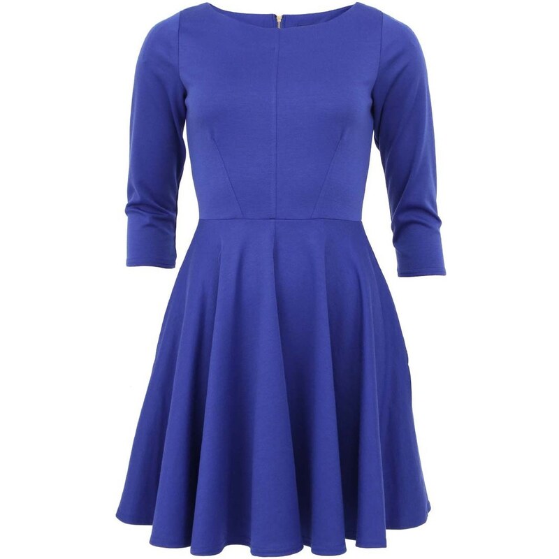 Modré šaty s 3/4 rukávy Closet