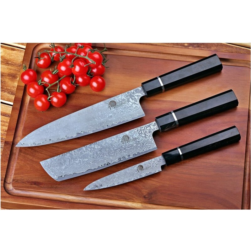 nůž Gyuto / Chef 8,5" Dellinger Octagonal Ebony Wood