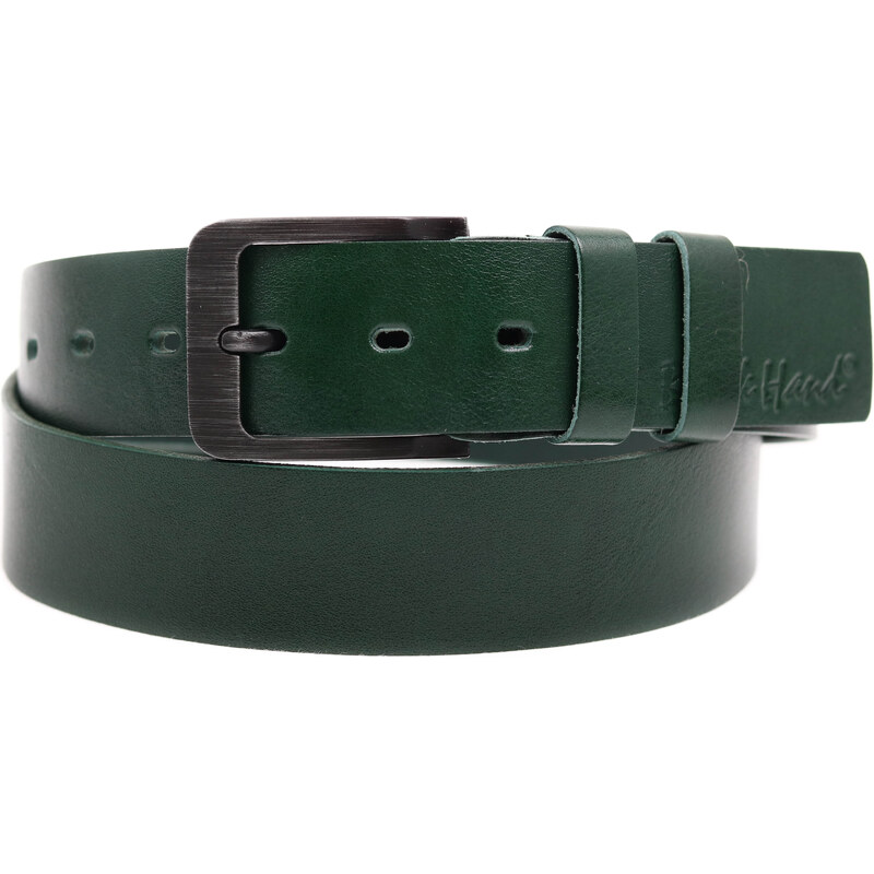 Dámský kožený opasek Black Hand 106-30 zelený 49446668