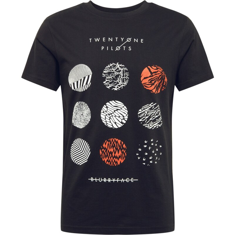 Mister Tee Tričko Twenty One Pilots jasně oranžová / černá /