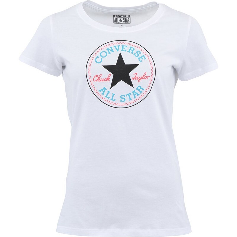 Bílé dámské tričko s logem Converse Chuck Taylor All Star