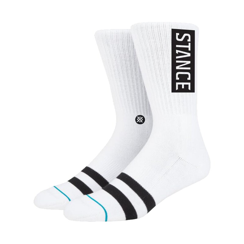 Stance Sportovní ponožky černá / bílá