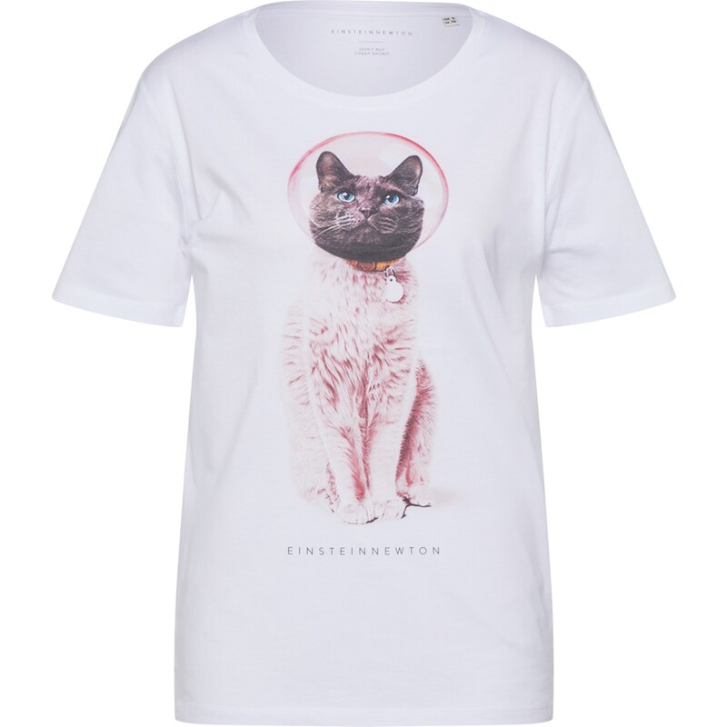EINSTEIN & NEWTON Tričko Astro Cat šedá / starorůžová / bílá 94744211