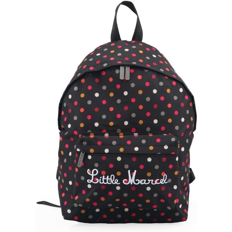 Černý batoh s barevnými puntíky Little Marcel Niby