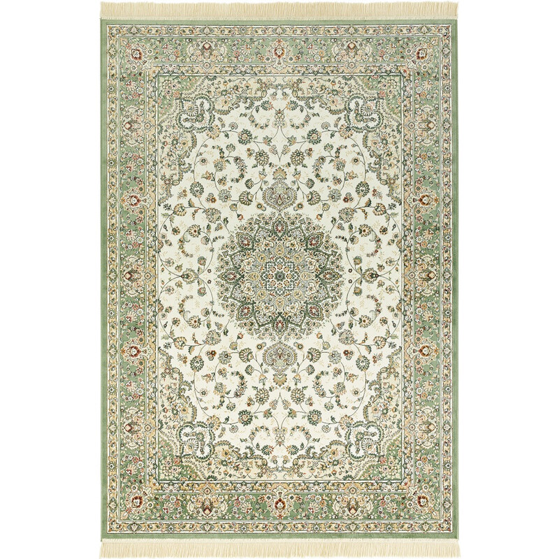 Nouristan - Hanse Home koberce Kusový koberec Naveh 104379 Ivory/Green - 135x195 cm