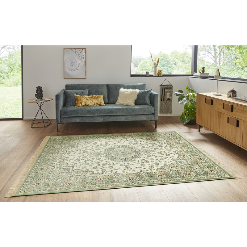 Nouristan - Hanse Home koberce Kusový koberec Naveh 104379 Ivory/Green - 135x195 cm