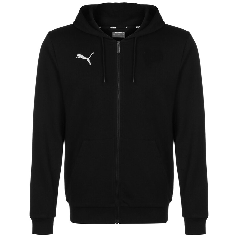 PUMA Sportovní mikina Team Goal 23 černá / bílá