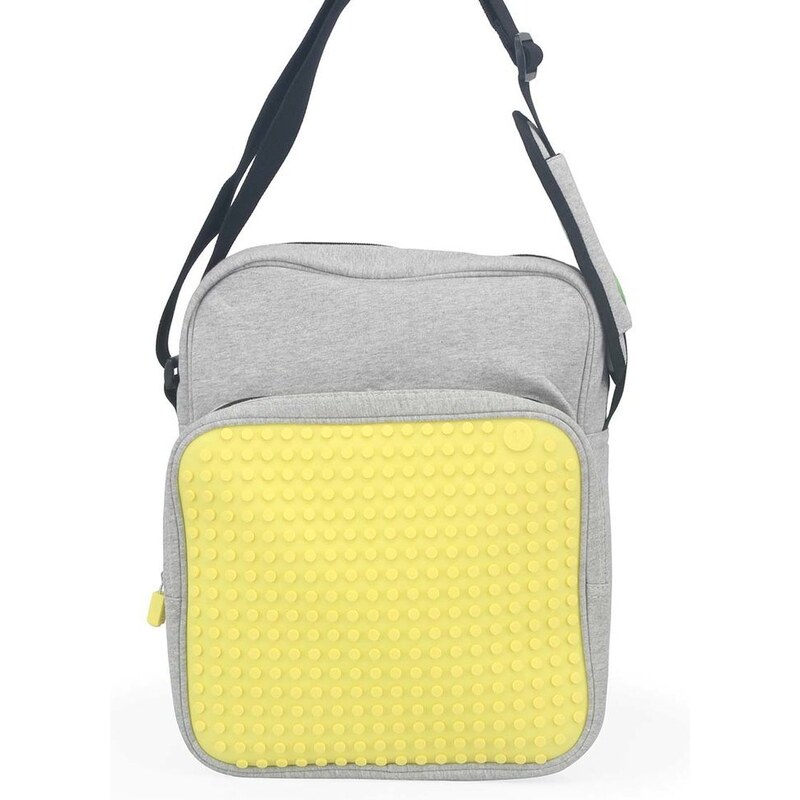 Větší šedo-žlutá unisex taška Pixelbags Couples Shoulderbag