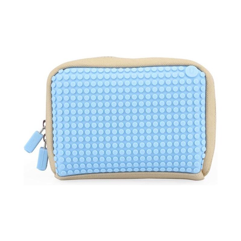 Béžovo-modrá kosmetická taška Pixelbags Canvas Handbag