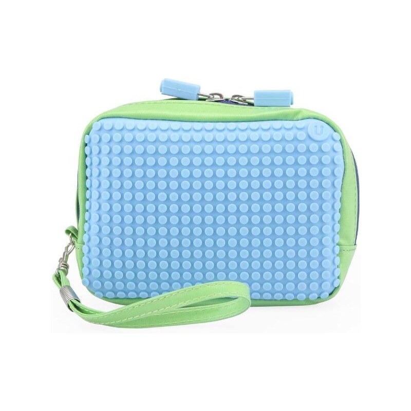 Zeleno-modrá kosmetická taška Pixelbags Canvas Handbag