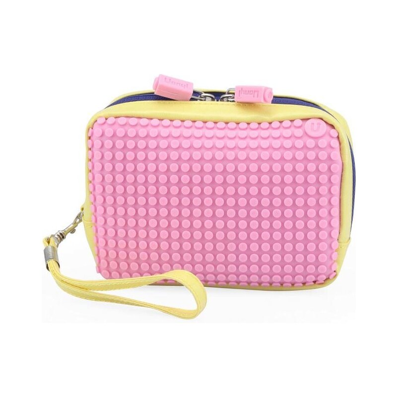 Žluto-růžová kosmetická taška Pixelbags Canvas Handbag
