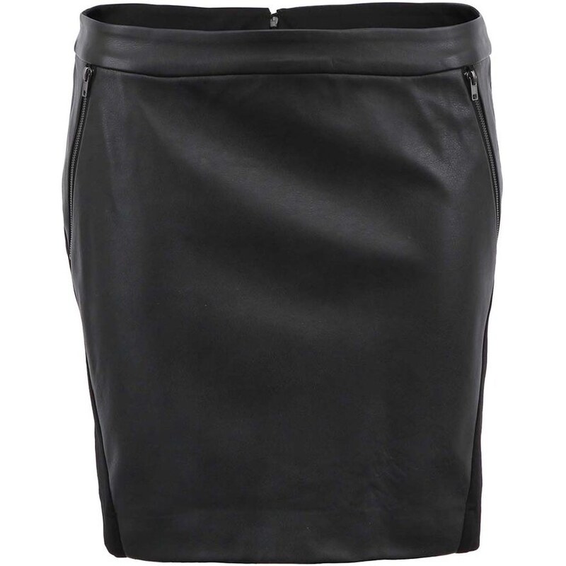 Černá koženková sukně Vero Moda Harlem