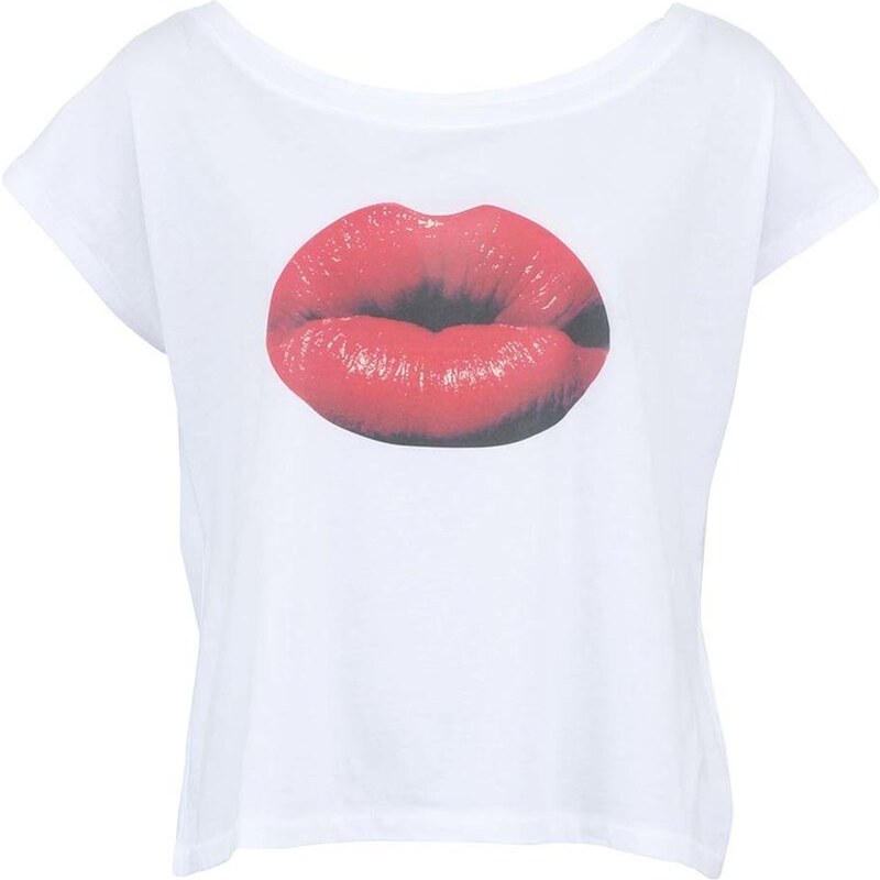 Bílé dámské tričko ZOOT Originál Lips