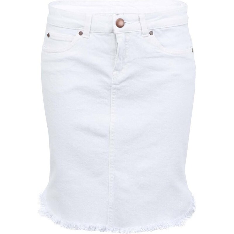 Bílá džínová sukně Vero Moda Brix