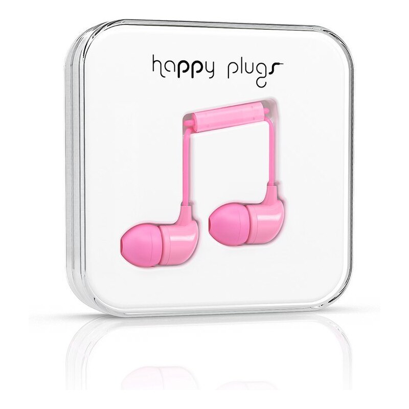Světle růžová sluchátka do uší "špunty" Happy Plugs
