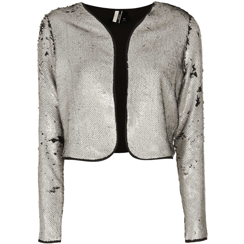Topshop Cropped Sequin Bolero Jacket