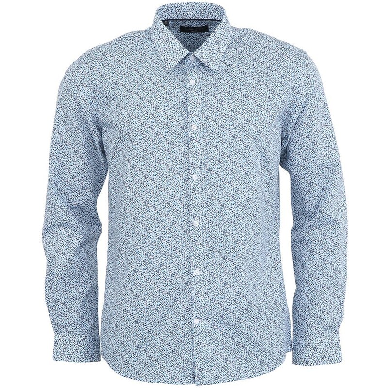 Bílá košile s modrými vzory Selected Florent Slim Fit