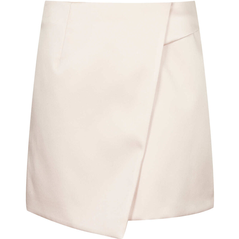 Topshop Pink Duchess Satin Wrap Skirt