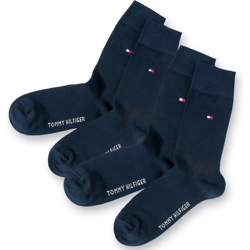 TOMMY HILFIGER Ponožky tmavě modrá / červená / bílá
