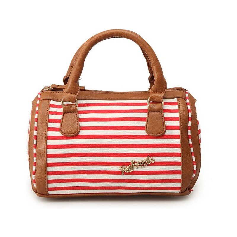 Malá proužkovaná kabelka Refresh v červeno-bílé