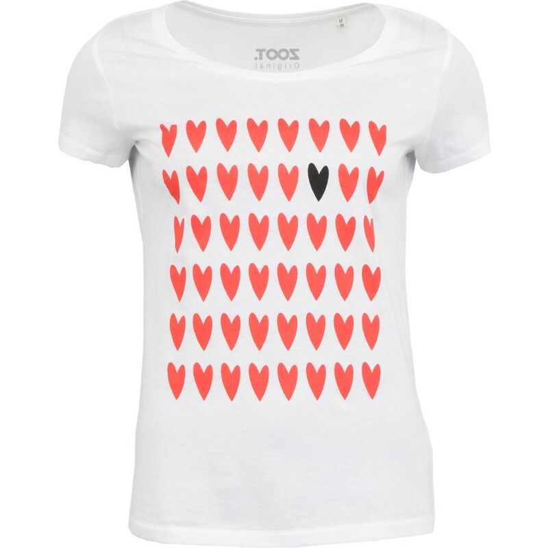Dámské bílé tričko ZOOT Originál 40 Hearts