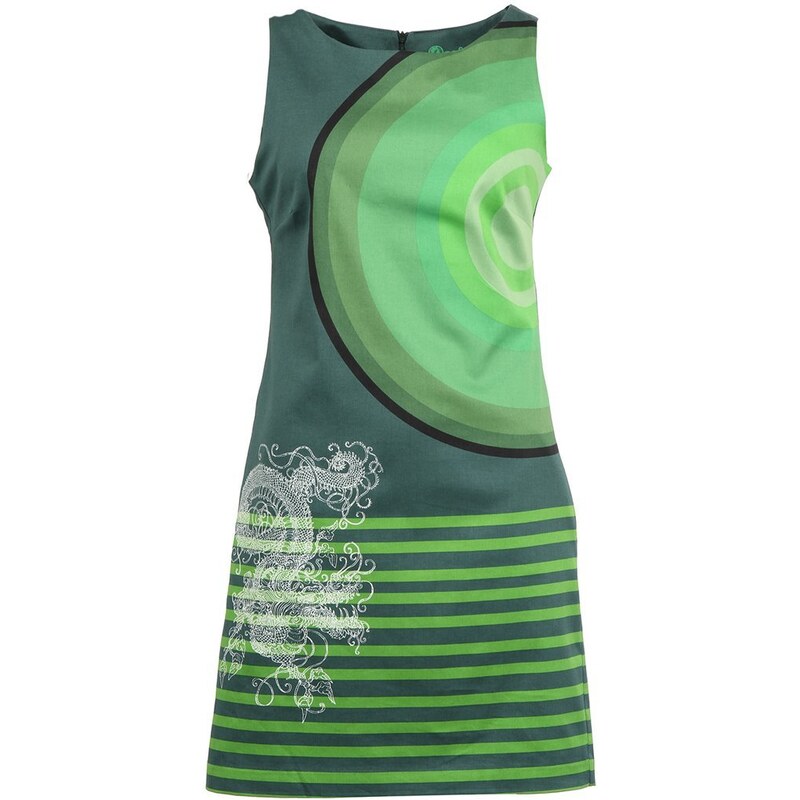Zelené mini šaty Desigual Bruk