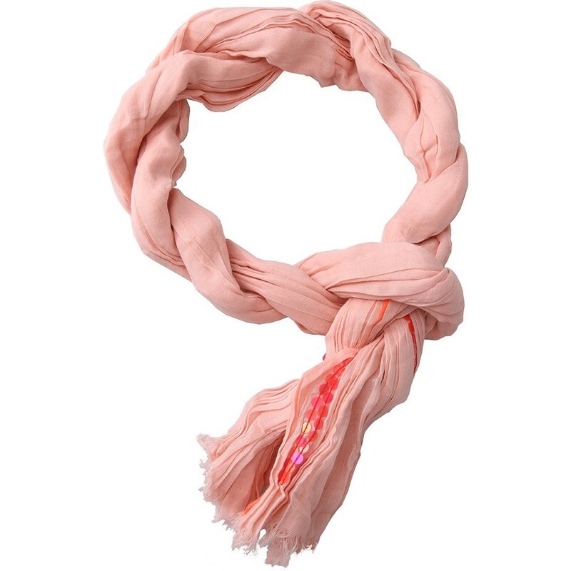 Růžový šátek Passigatti s flitry