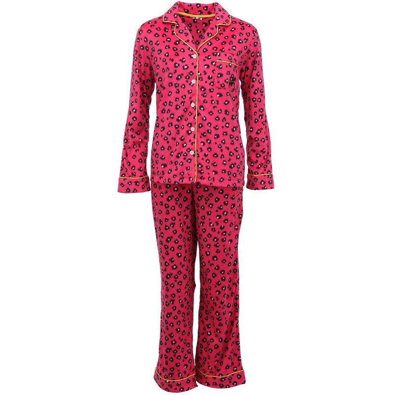 Růžové pyžamo DKNY s gepardím vzorem