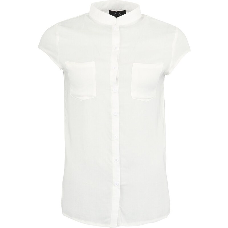 Bílá košile s krátkým rukávem AX Paris
