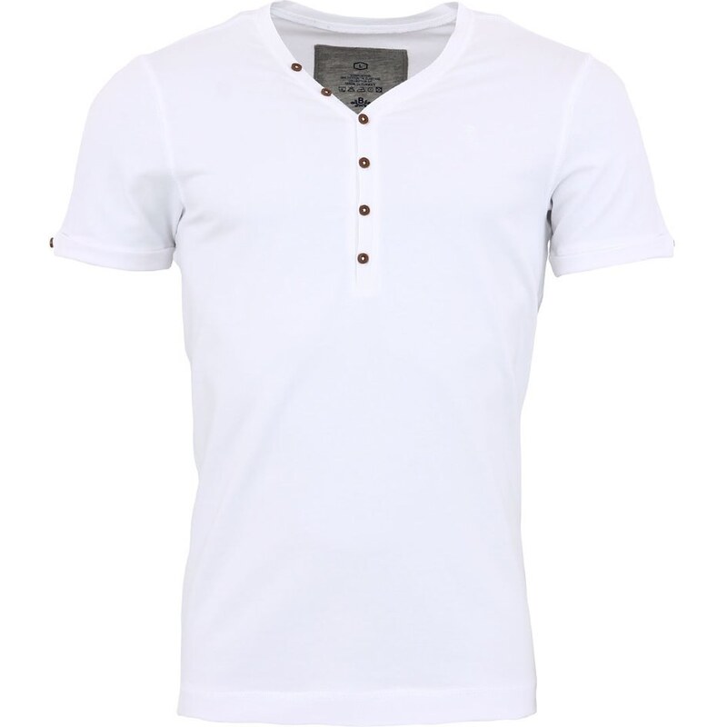 Bílé pánské triko s knoflíky Bertoni