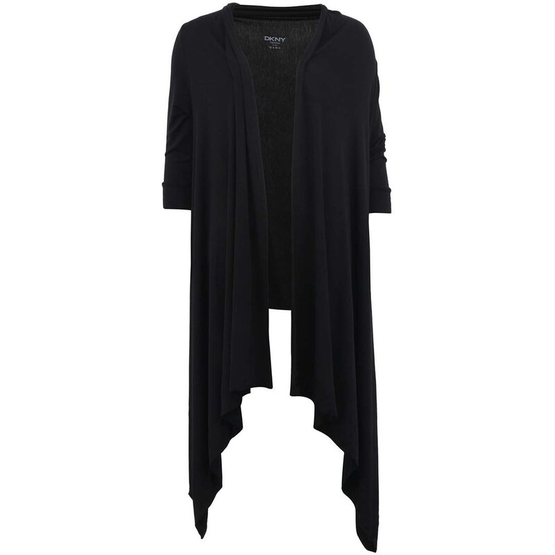 Černý cípatý cardigan DKNY