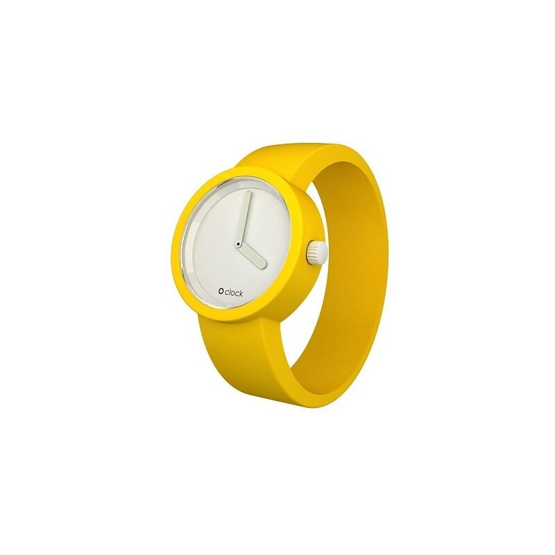 Žlutý silikonový pásek na hodinky O clock