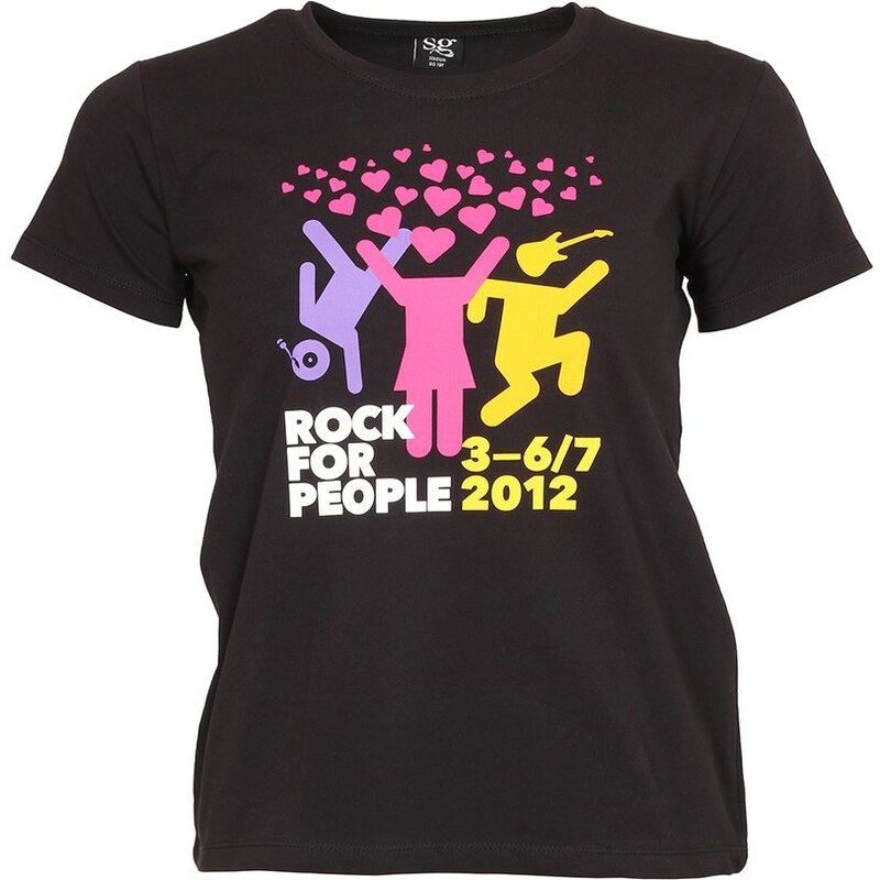 Černé tričko s line-upem 2012 ROCK FOR PEOPLE