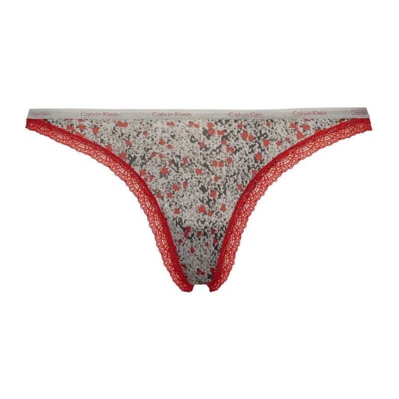 Kalhotky D3447E-DTZ šedočervená - Calvin Klein 49610658