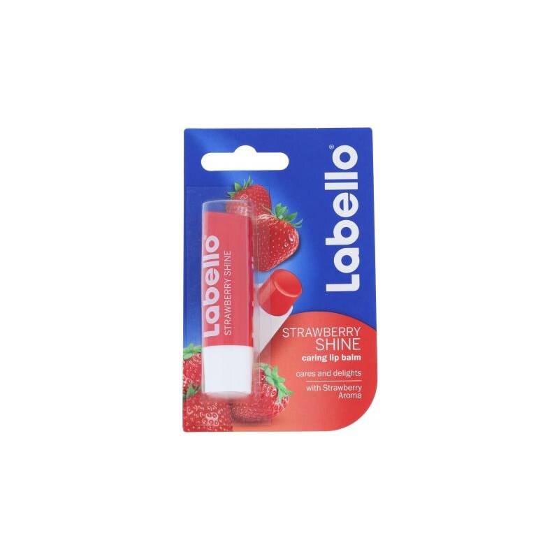 Labello Strawberry Shine 5,5 ml balzám na rty s jemným zbarvením pro ženy