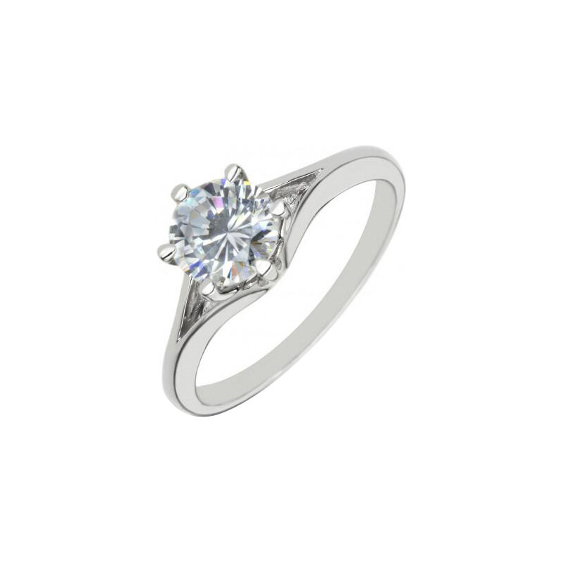 Eppi Platinový zásnubní prsten s diamantem Tangel