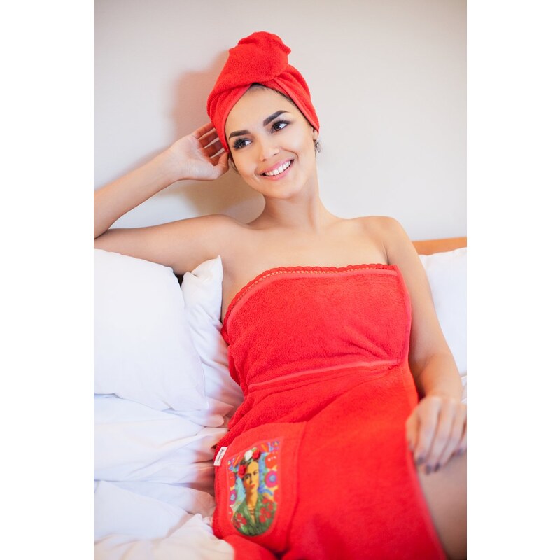 Kilt do sauny dámský červený krajkový - Frida | MaryBerry 91762517