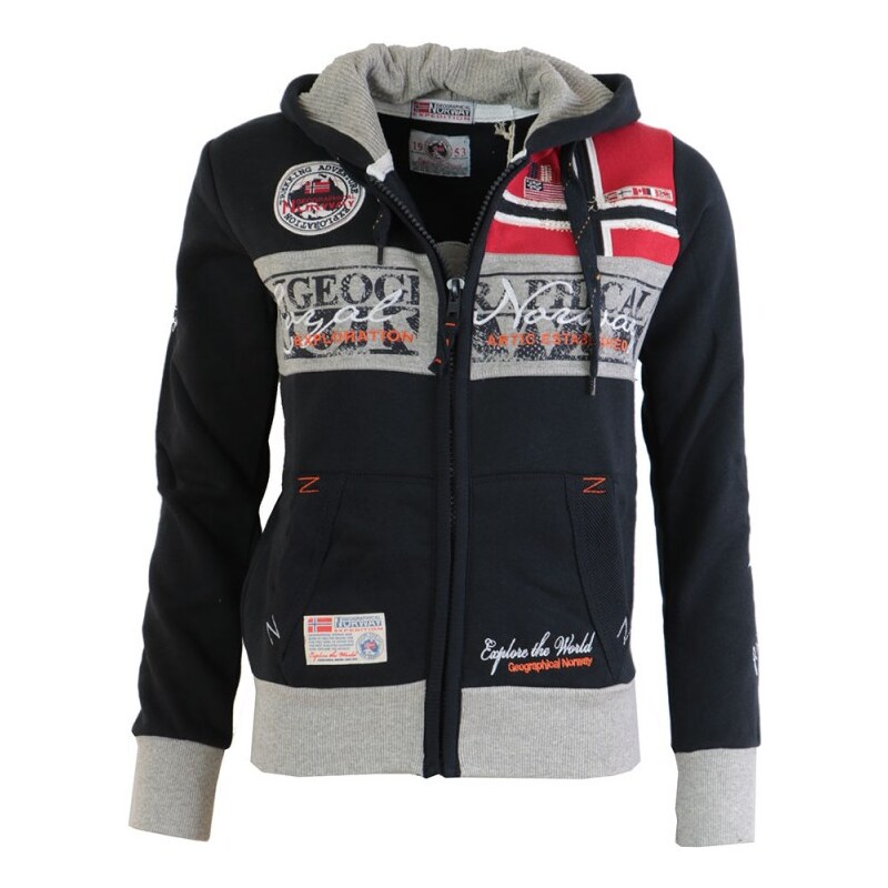 GEOGRAPHICAL NORWAY mikina dámská FLYER LADY s kapucí zapínání