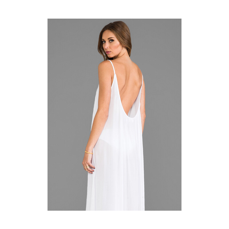 Mikoh Swimwear Biarritz Low Back Maxi Dress in White