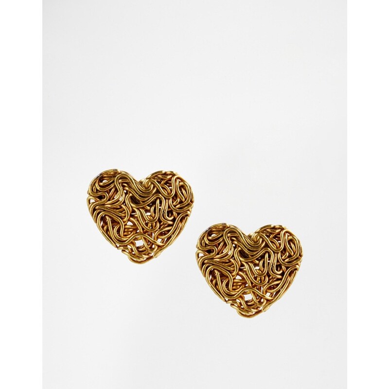 Sam Ubhi Heart Earrings - Gold