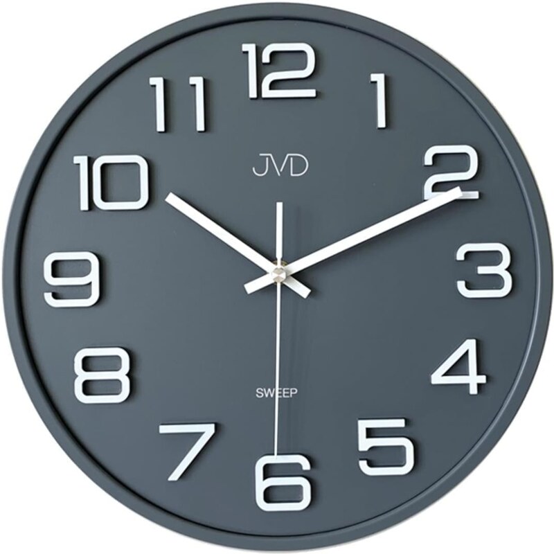 Designové nástěnné hodiny JVD HX2472.1 šedé