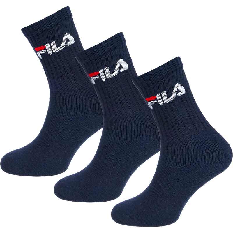 FILA Sportovní ponožky tmavě modrá / červená / bílá