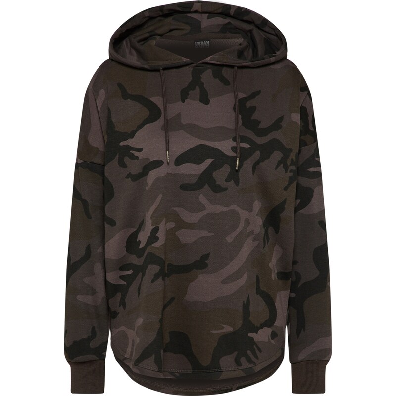 Urban Classics Mikina tmavě hnědá / khaki