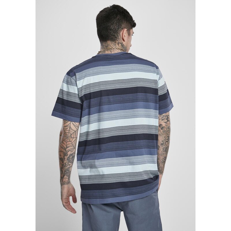 UC Men Tričko Yarn Dyed Sunrise Stripe Vintageblue