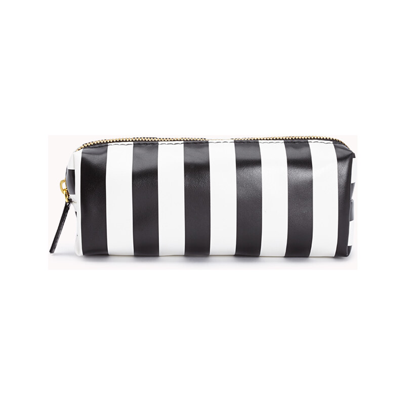 FOREVER21 Glam Striped Cosmetic Pouch