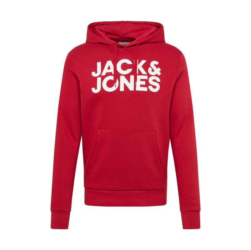 JACK & JONES Mikina červená / bílá