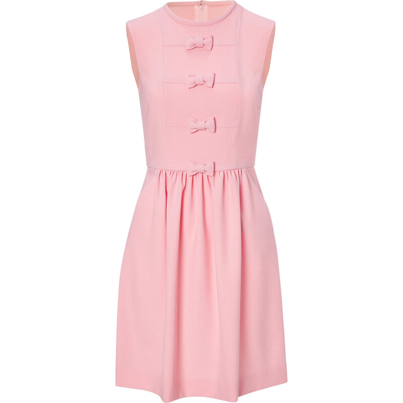 RED Valentino Stretch Wool Dress with Bow Front