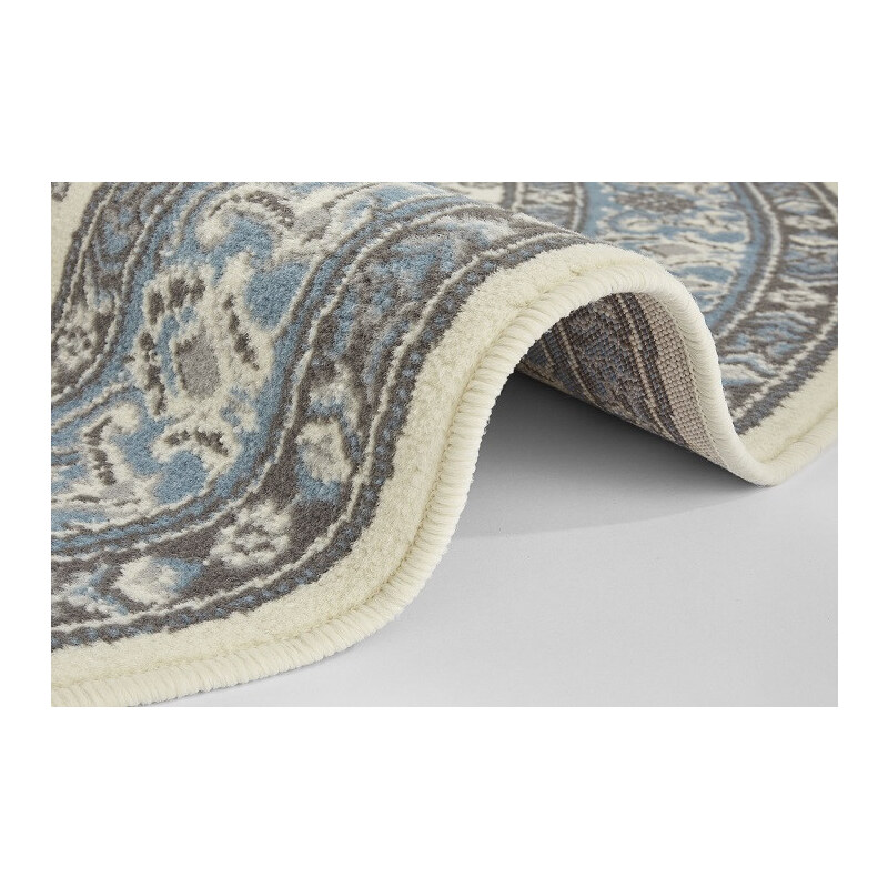 Nouristan - Hanse Home koberce Kruhový koberec Mirkan 104442 Cream/Skyblue - 160x160 (průměr) kruh cm